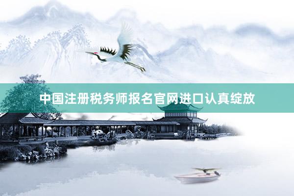 中国注册税务师报名官网进口认真绽放